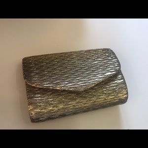 Small gold evening clutch